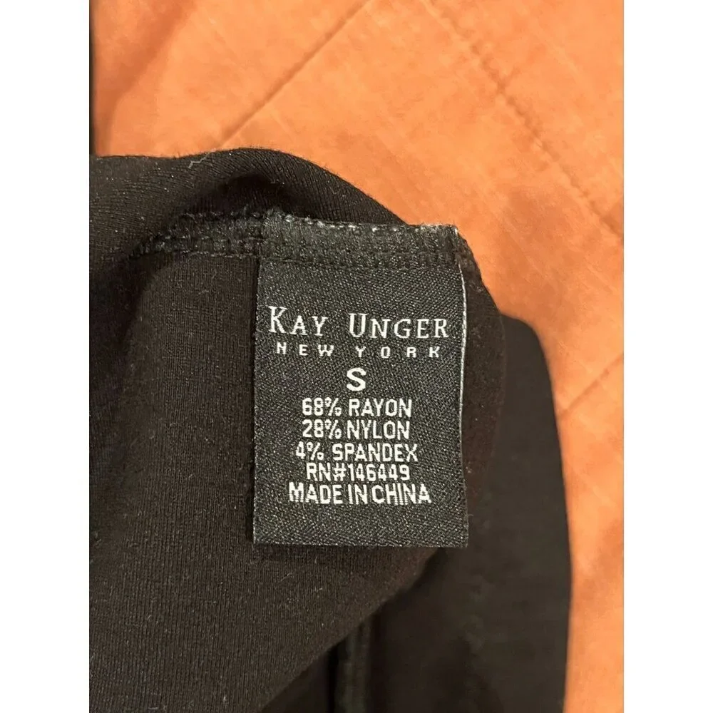Kay Unger New York Black Stretch Elastic Waist Skinny Jeans Women's Size S